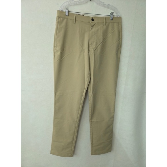 Banana Republic Other - Banana Republic Mens Flat Front Performance Pants Tan Beige 34x34 (36x34) NEW